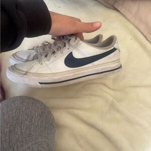 Nike White and Gray Casual Sneakers